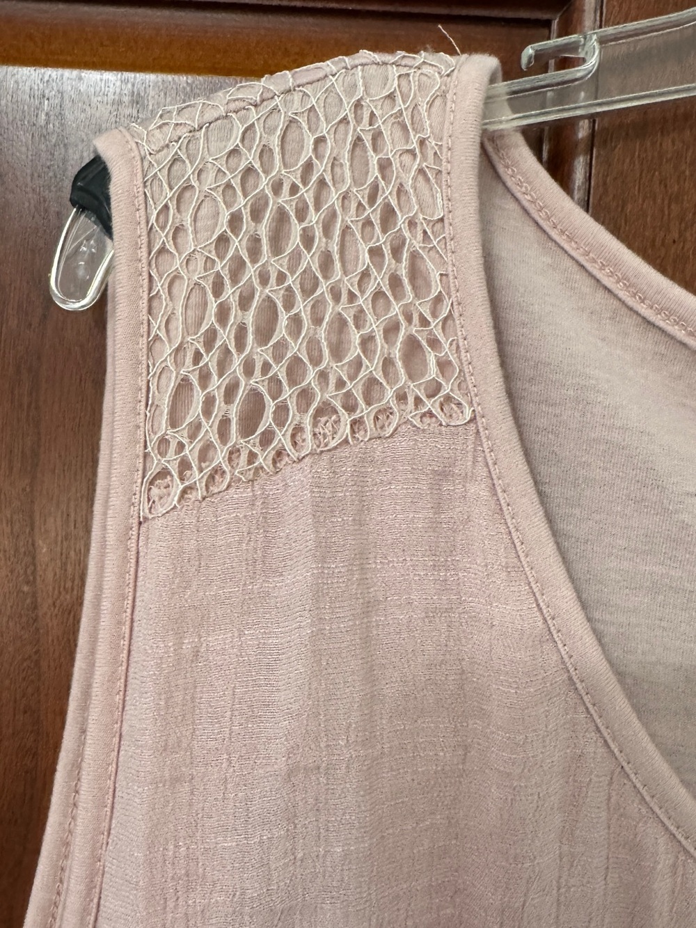 La Bellum by Hillary Scott Dusty Rose Crochet-Hem Sleeveless midi dress - Picture 6 of 11